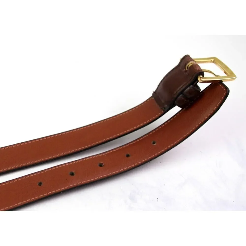 Made in USA BROWN GENUINE LEATHER 7/8